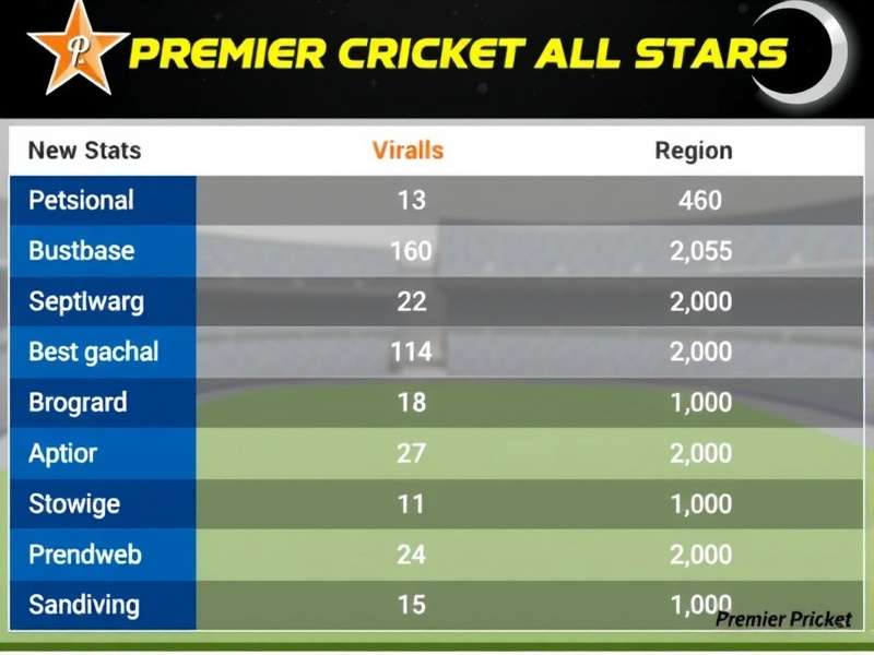 Premier Cricket All Stars Download Stats By Region